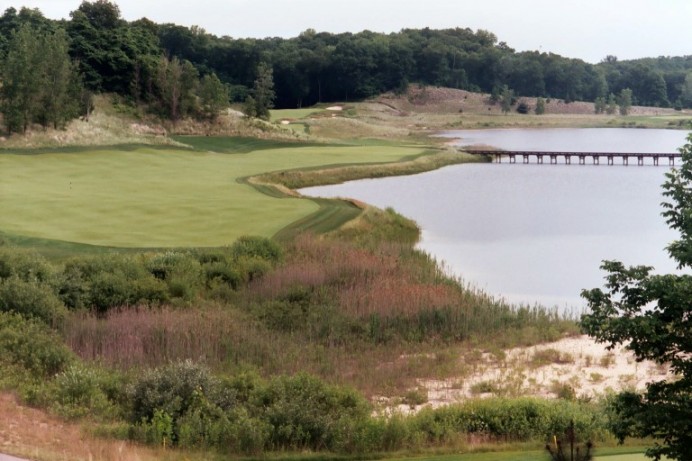Visually, Lost Dunes is a handsome course with great texture. Pictured is the view from the 14th tee.