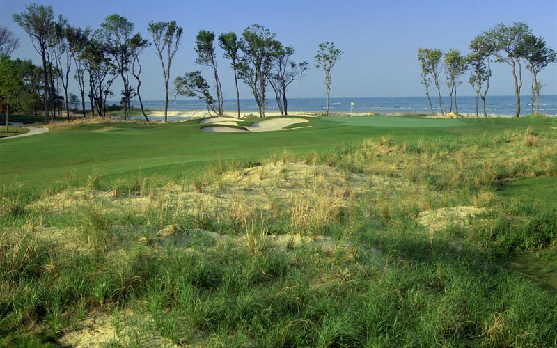 The natural setting at Bay Creek's setting, complete with the Chesapeake in the background.