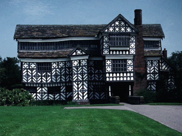 Little Moreton Hall, one of the finest Tudor houses in Cheshire.