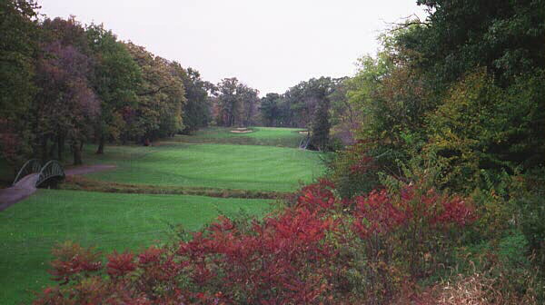 One of golfs greatest two shotters - the 14th on the North Course at Olympia Fields.