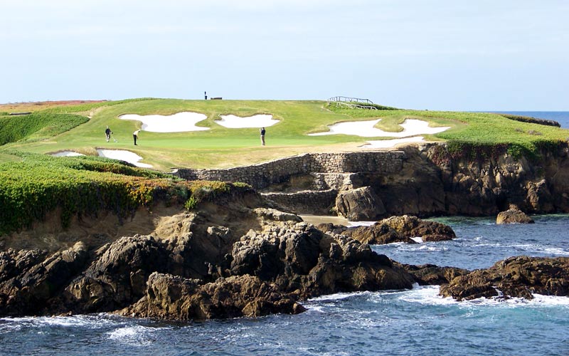 One of the worlds great half par holes - the sixteenth at Cypress Point Club.