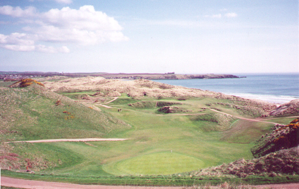Surrounded by dunes: The clever 8th at Cruden Bay.