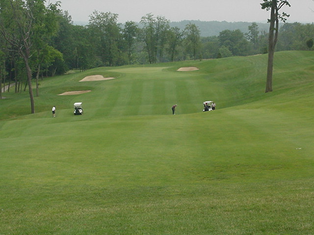 Fourteen as seen from the end of the first fairway.