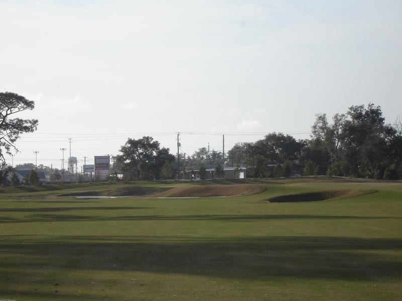 Decision point at fourteen â€œ safe left fairway to a shorter but more difficult pitch, or right fairway for an easier shot? From the right side of the fairway, trees block the way and require a fade.