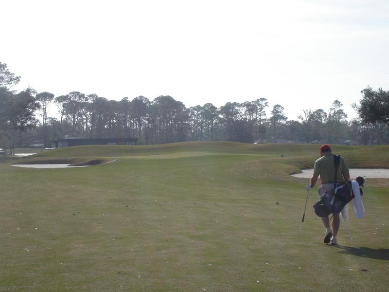 The ridge through the ninth green