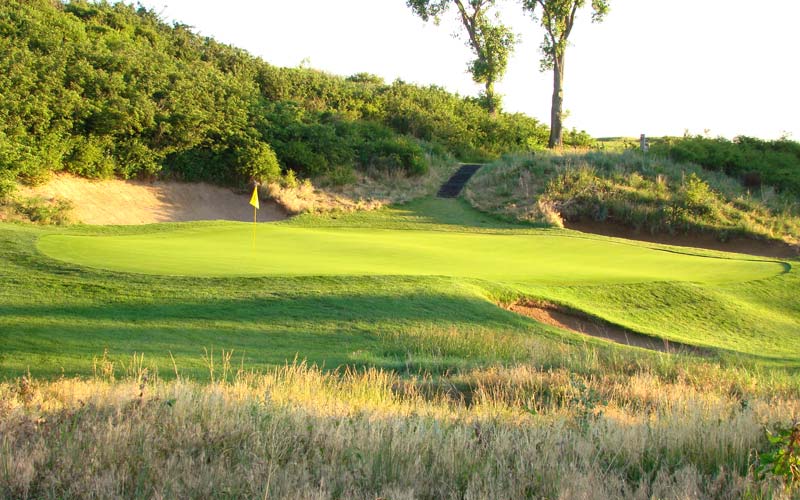 The tiny sloped greens combined with Maxwells interior rolls have flummoxed golfers for decades at Prairie Dunes. 
