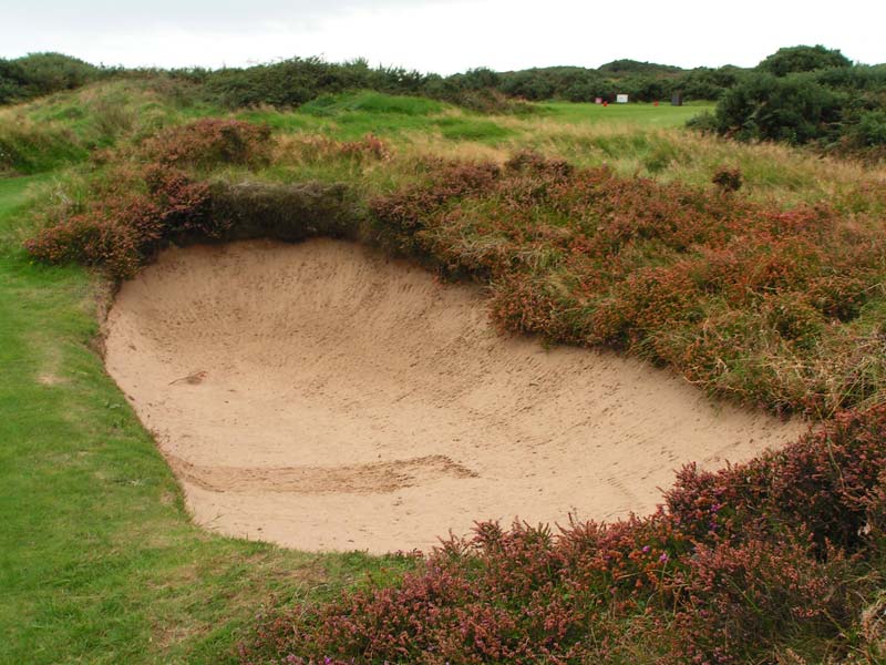 This back bunker is one of three bunkers that rings the gathering 17th green.