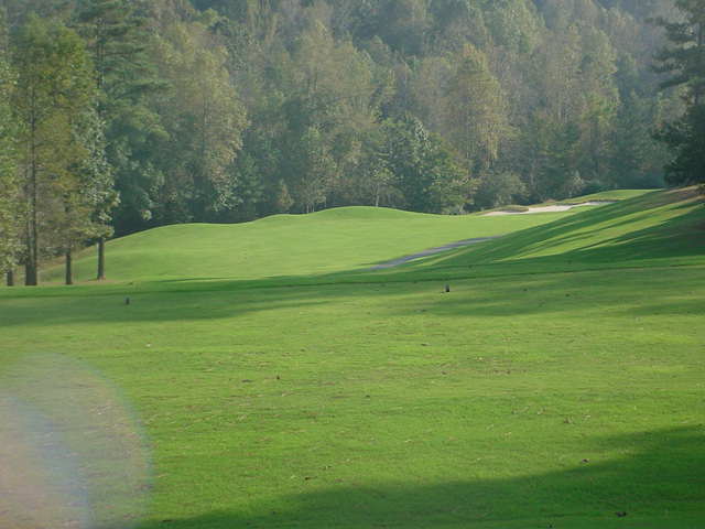 The inviting tee shot at the fifth.