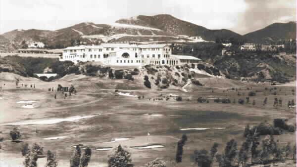 Looking back down the 10th hole to Rivieras famous clubhouse.