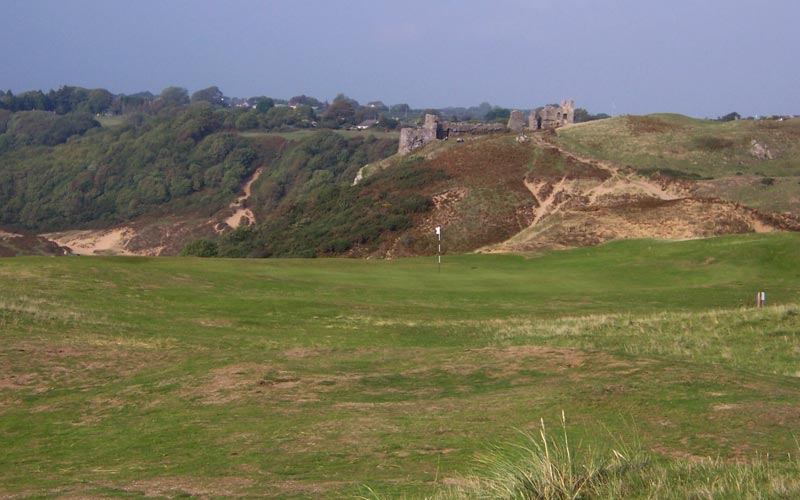 A view of the castle from behind the 13th green.