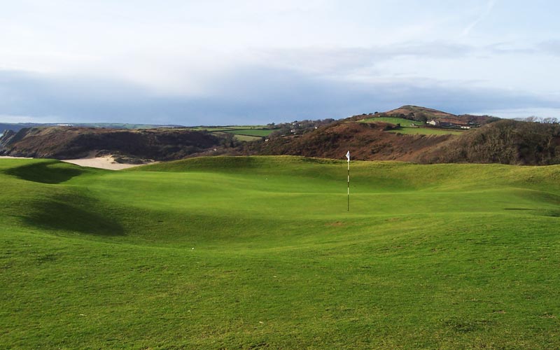 The seventh green was probably Braid's last contribution to Pennard.