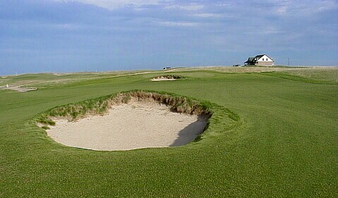 Another bunker surrounded by fairway, this one at the 3rd.
