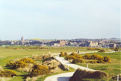 The fourteenth at The Old Course from the championship tee