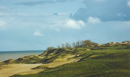 Whistling Straits under construction - one of Dyes most imaginative designs.
