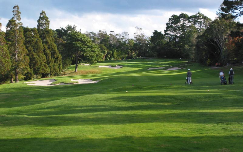 The third hole, as viewed from the tee.
