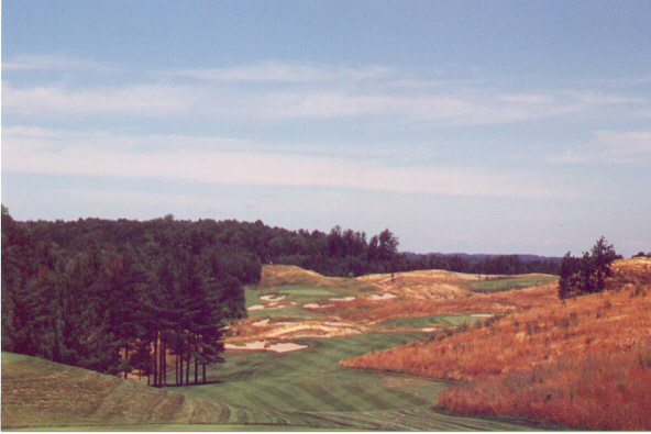 The rugged appeal of the Kingsley Club is evident from the 7th tee (with the 8th hole beyond).