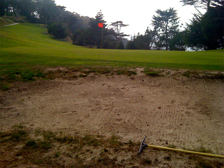 From behind the 17th green.