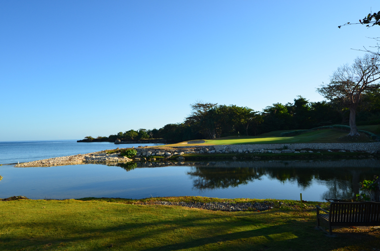 The fourth green complex is located across from the point where the Flint River feeds into the Caribbean Sea.