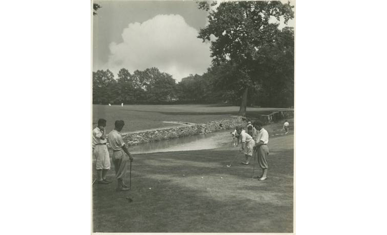An early photo of public play at Cobb’s Creek