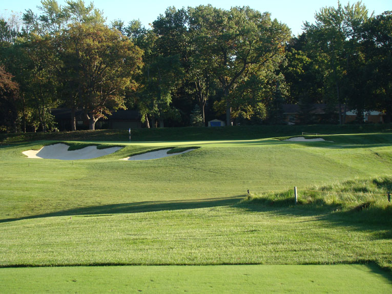 Classic features define classic courses and there are few more heart-warming sights for an architecture buff than this par three and its Redan characteristics.