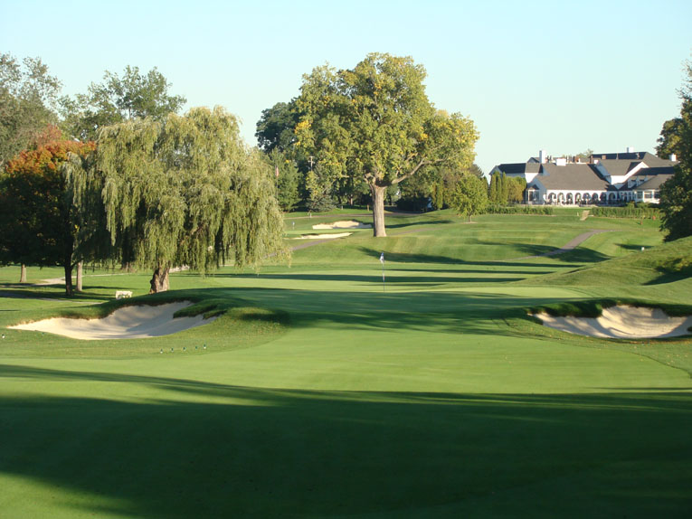 At 4,400 square feet, the eighth green represents the smallest target on the course.