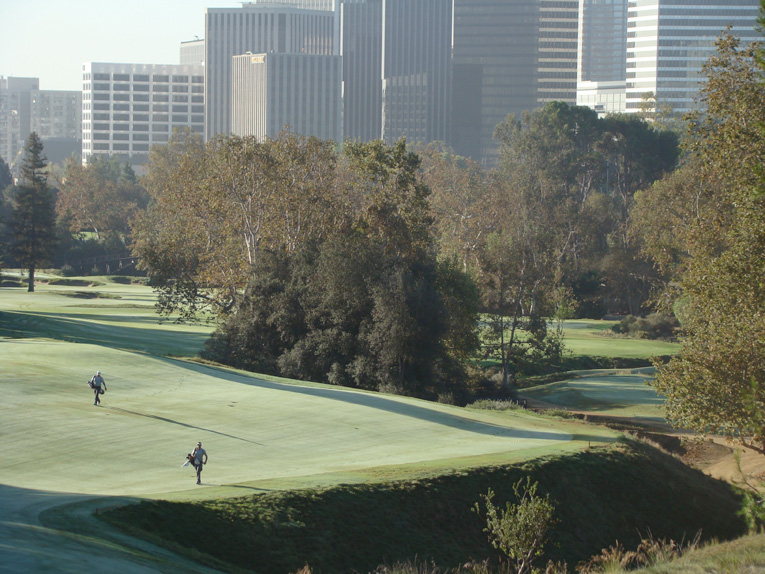 Looking back down the third fairway, the juxtaposition of man and nature is nowhere more acutely felt than Los Angeles Country Club.